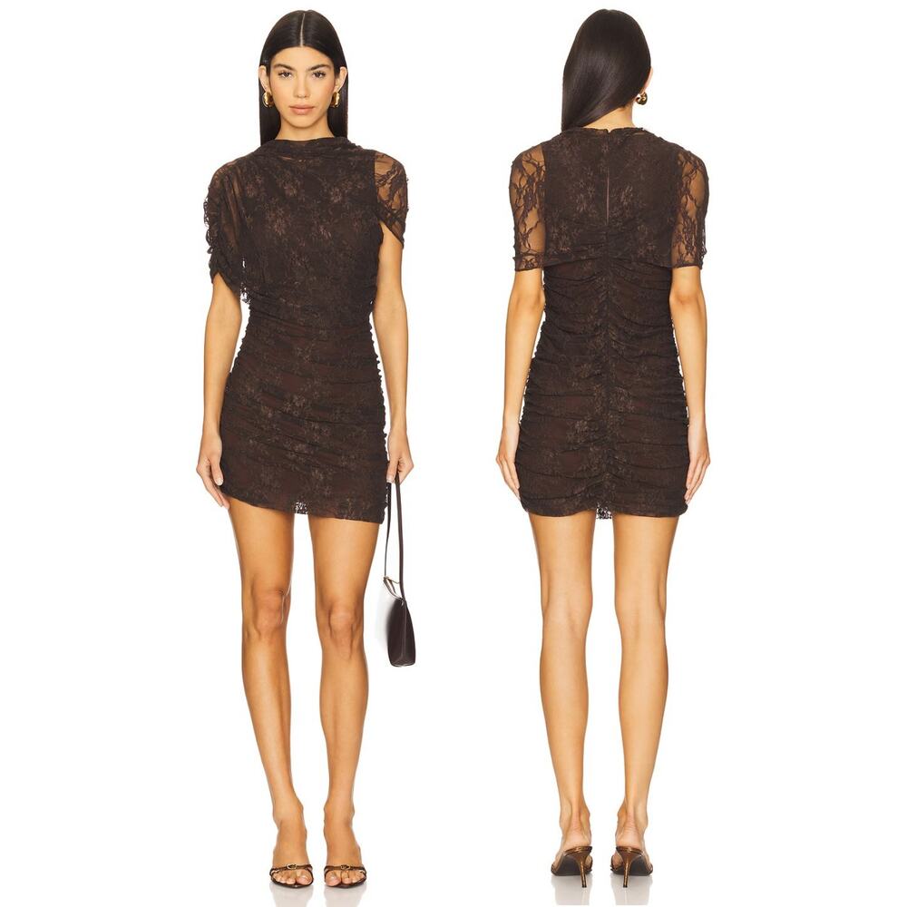 Amanda Uprichard Evianna Mini Dress Lace Formal Party Evening Cocktail Hoco S